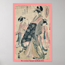 The courtesan Sayagata by Hosoda,Eishi Posters