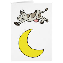 The Cow Jumped Over The Moon Greeting Cards