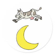 The Cow Jumped Over The Moon stickers