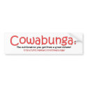 The Cowabunga Blog Official Bumper Sticker bumper stickers by TheCowabungaBlog The Cowabunga Blog Official Bumper Sticker bumper stickers