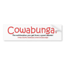 The Cowabunga Blog Official Bumper Sticker bumper stickers