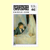 The Cradle Berthe Morisot Fine Art Stamps by vintagegiftmall The Cradle Berthe Morisot Fine Art Stamps