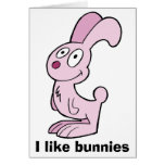 The crazy pink bunny, I like bunnies Cards