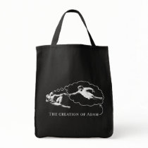 The Creation of Adam (god) Tote Bags