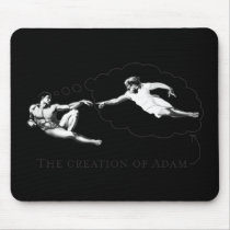 The Creation of Adam (god) Mouse Pads