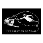 The Creation of Adam (god) Poster