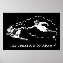 The Creation of Adam (god) Poster