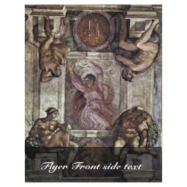 The Creator God, And Four Youths By Michelangelo Flyer Design