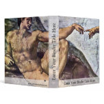The Creator God Creates Adam  By Michelangelo Buon 3 Ring Binders