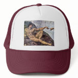 The Creator God Creates Adam  By Michelangelo Buon Mesh Hat