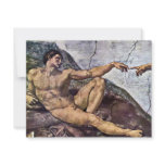 The Creator God Creates Adam  By Michelangelo Buon Invite