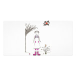 The creepy clown girl picture card