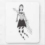 The Creepy Heart Girl Mouse Pads