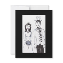 The Creepy Wedding in Fall invitations