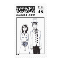 The Creepy Wedding Postage Stamps