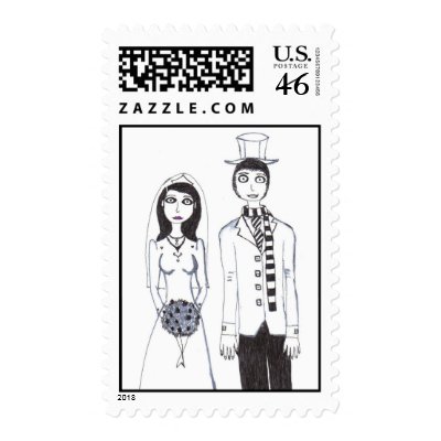 The Creepy Wedding Postage Stamps