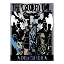 The Crooked Owl Print/Poster by 40ozcomics The Crooked Owl Print/Poster