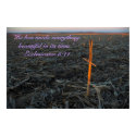 The Cross in the Cornfield at Sunset posters