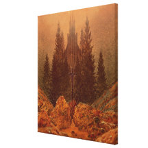 The Cross in the Mountains, 1812 (oil on canvas) Stretched Canvas Prints