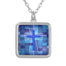 The Cross on ceramic tiles. Necklaces