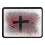 The Cross on White Tow Hitch Cover