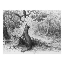 The Crow and the Fox Postcard