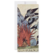 The Crows Fold Their Wings With The Fire Burning O Personalized Rack Card