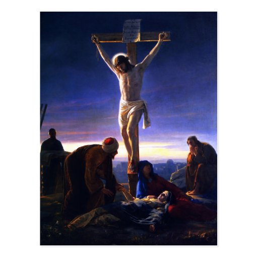 The Crucifixion of Jesus. Fine Art Postcards | Zazzle