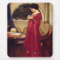 "The Crystal Ball" by John William Waterhouse mousepads by IrishPirateQueen "The Crystal Ball" by John William Waterhouse mousepads