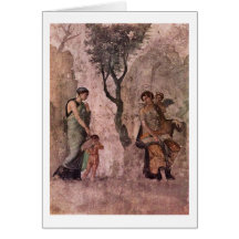 The Cupid Punished By Pompeian Painter Greeting Card