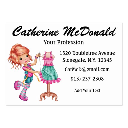 The Cute Seamstress Version 2 - SRF Business Card (front side)