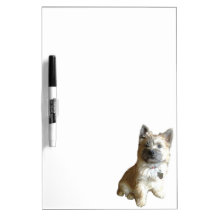 The Cutest Cairn Terrier Ever!  Cuter than Toto! Dry Erase White Board