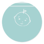 the cutest little baby face sticker