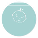 the cutest little baby face stickers