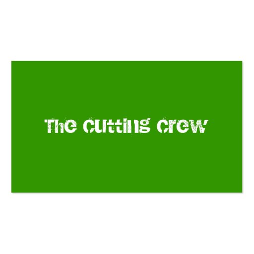 The Cutting Crew Business Card Sample (back side)
