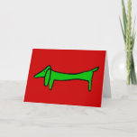 The Dachshund for Christmas Greeting Card