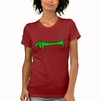 The Dachshund In Green T-shirts