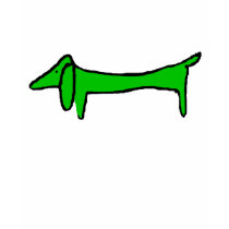 The Dachshund In Green t-shirts