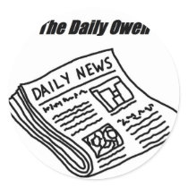 The Daily Owen Round Stickers
