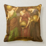 The Danaides by John William Waterhouse Throw Pillows