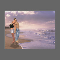 The Dance, Beach Sunset, Love Couple postcards
