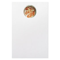 The Dance by Alphonse Mucha Stationery Paper