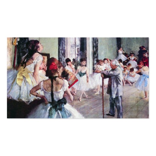 The Dance Class by Edgar Degas Business Card (back side)