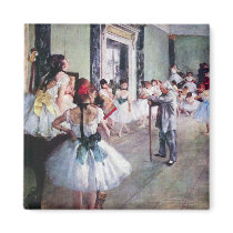 The Dance Class by Edgar Degas Magnet