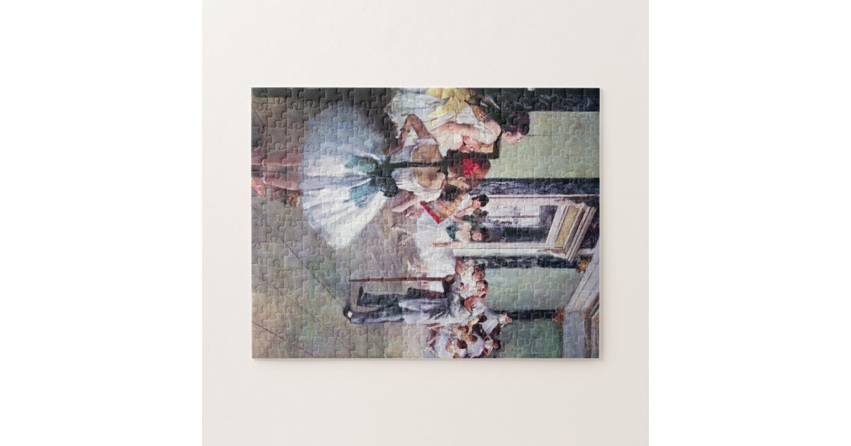The Dance Class by Edgar Degas, Vintage Ballet Art Jigsaw Puzzle Zazzle