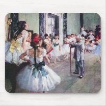 The Dance Class by Edgar Degas, Vintage Ballet Mouse Pad