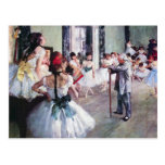The Dance Class by Edgar Degas, Vintage Ballet Post Card