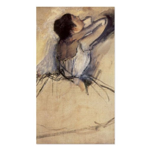 The Dancer by Edgar Degas Business Cards (back side)