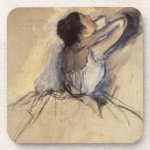 The Dancer by Edgar Degas, Vintage Ballet Drink Coaster