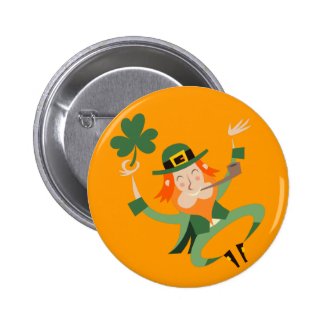 The Dancing Leprechaun Buttons